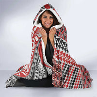 Aotearoa Maori Tribal Tattoo Hooded Blanket Kowhaiwhai Taniko Patchwork Motifs LT9 - Polynesian Pride