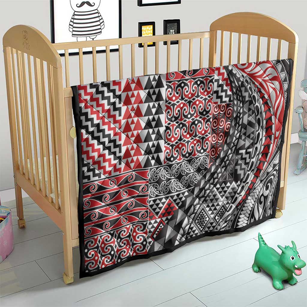 Aotearoa Maori Tribal Tattoo Quilt Kowhaiwhai Taniko Patchwork Motifs