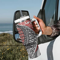Aotearoa Maori Tribal Tattoo Tumbler With Handle Kowhaiwhai Taniko Patchwork Motifs LT9 - Polynesian Pride