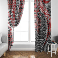Aotearoa Maori Tribal Tattoo Window Curtain Kowhaiwhai Taniko Patchwork Motifs LT9 - Polynesian Pride