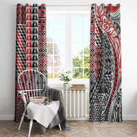 Aotearoa Maori Tribal Tattoo Window Curtain Kowhaiwhai Taniko Patchwork Motifs LT9 - Polynesian Pride