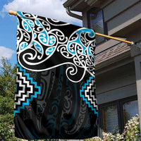 Blue Aotearoa Tukutuku Manawa Tapu Garden Flag Ta Moko Toi Maori LT9 - Polynesian Pride