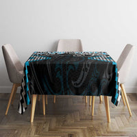 Blue Aotearoa Tukutuku Manawa Tapu Tablecloth Ta Moko Toi Maori LT9 - Polynesian Pride