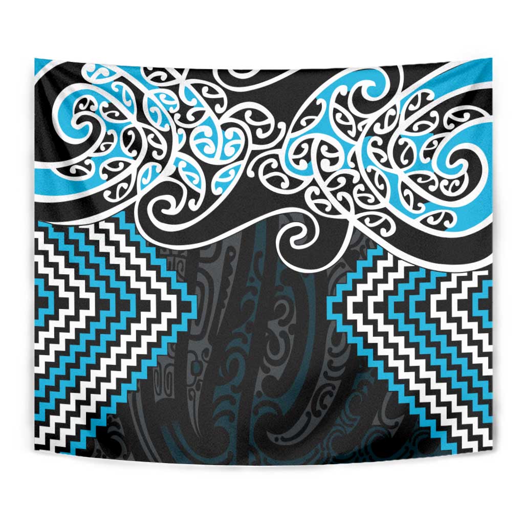 Blue Aotearoa Tukutuku Manawa Tapu Tapestry Ta Moko Toi Maori