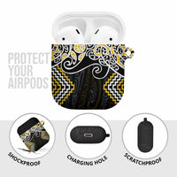 Gold Aotearoa Tukutuku Manawa Tapu AirPods Case Ta Moko Toi Maori - Polynesian Pride