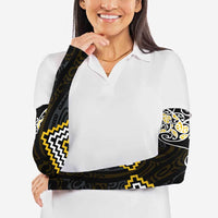 Gold Aotearoa Tukutuku Manawa Tapu Arm Sleeves Ta Moko Toi Maori - Polynesian Pride