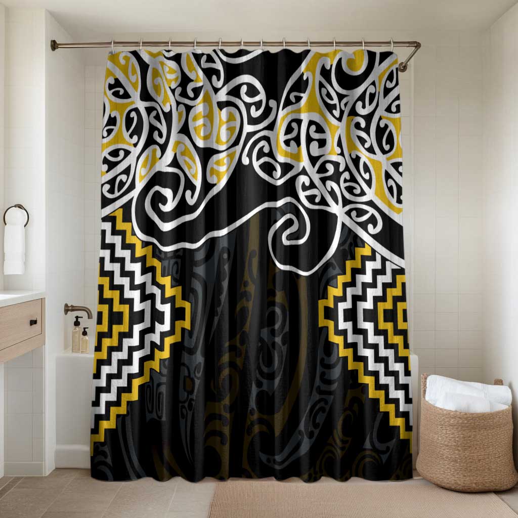 Gold Aotearoa Tukutuku Manawa Tapu Bathroom Set Ta Moko Toi Maori - Polynesian Pride