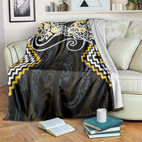 Gold Aotearoa Tukutuku Manawa Tapu Blanket Ta Moko Toi Maori LT9 Gold - Polynesian Pride
