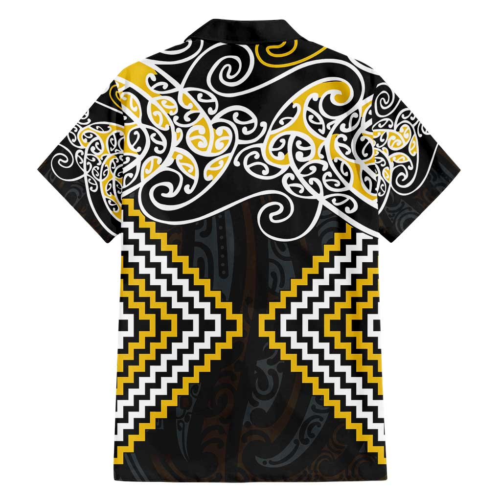 Gold Aotearoa Tukutuku Manawa Tapu Hawaiian Shirt Ta Moko Toi Maori LT9 - Polynesian Pride