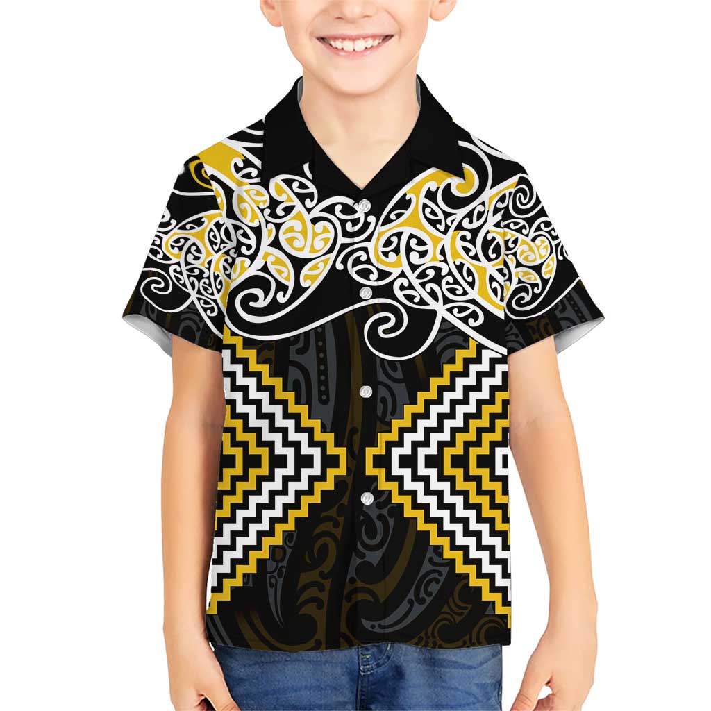 Gold Aotearoa Tukutuku Manawa Tapu Hawaiian Shirt Ta Moko Toi Maori LT9 - Polynesian Pride