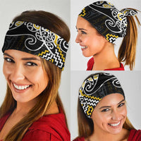 Gold Aotearoa Tukutuku Manawa Tapu Neck Gaiter Ta Moko Toi Maori - Polynesian Pride