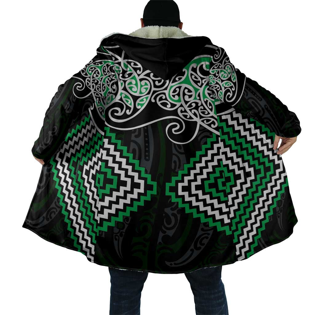 Green Aotearoa Tukutuku Manawa Tapu Cloak Ta Moko Toi Maori - Polynesian Pride