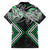 Green Aotearoa Tukutuku Manawa Tapu Family Matching Long Sleeve Bodycon Dress and Hawaiian Shirt Ta Moko Toi Maori