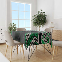 Green Aotearoa Tukutuku Manawa Tapu Tablecloth Ta Moko Toi Maori LT9 - Polynesian Pride