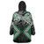 Green Aotearoa Tukutuku Manawa Tapu Wearable Blanket Hoodie Ta Moko Toi Maori