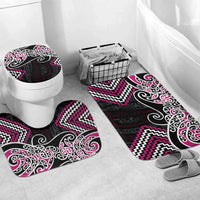Pink Aotearoa Tukutuku Manawa Tapu Bathroom Set Ta Moko Toi Maori - Polynesian Pride