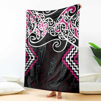 Pink Aotearoa Tukutuku Manawa Tapu Blanket Ta Moko Toi Maori LT9 - Polynesian Pride