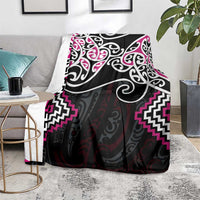 Pink Aotearoa Tukutuku Manawa Tapu Blanket Ta Moko Toi Maori LT9 - Polynesian Pride