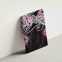 Pink Aotearoa Tukutuku Manawa Tapu Canvas Wall Art Ta Moko Toi Maori LT9 - Polynesian Pride