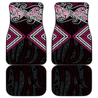 Pink Aotearoa Tukutuku Manawa Tapu Car Mats Ta Moko Toi Maori LT9 - Polynesian Pride