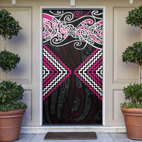Pink Aotearoa Tukutuku Manawa Tapu Door Cover Ta Moko Toi Maori - Polynesian Pride