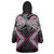 Pink Aotearoa Tukutuku Manawa Tapu Wearable Blanket Hoodie Ta Moko Toi Maori