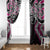 Pink Aotearoa Tukutuku Manawa Tapu Window Curtain Ta Moko Toi Maori