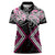 Pink Aotearoa Tukutuku Manawa Tapu Women Polo Shirt Ta Moko Toi Maori