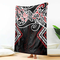 Red Aotearoa Tukutuku Manawa Tapu Blanket Ta Moko Toi Maori LT9 - Polynesian Pride