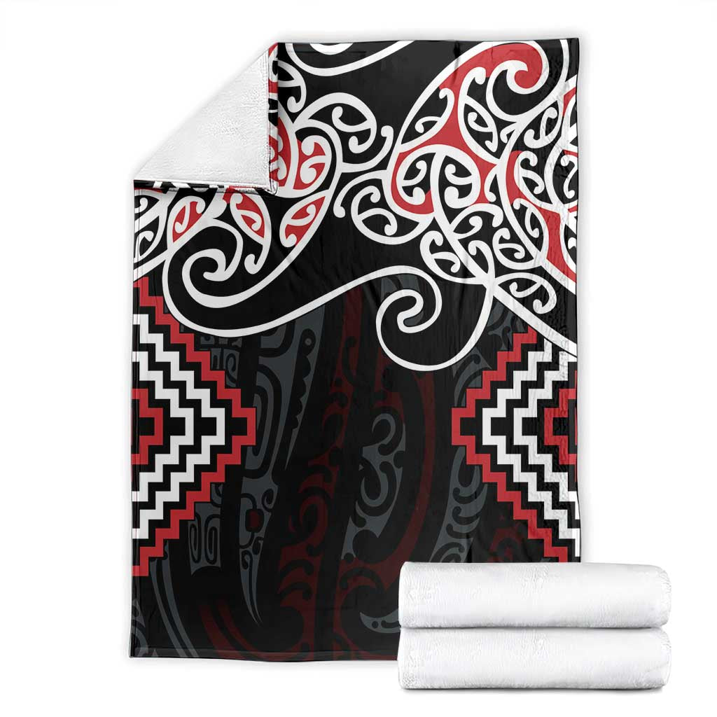 Red Aotearoa Tukutuku Manawa Tapu Blanket Ta Moko Toi Maori LT9 - Polynesian Pride
