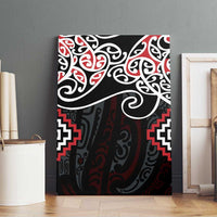 Red Aotearoa Tukutuku Manawa Tapu Canvas Wall Art Ta Moko Toi Maori LT9 - Polynesian Pride