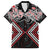 Red Aotearoa Tukutuku Manawa Tapu Family Matching Short Sleeve Bodycon Dress and Hawaiian Shirt Ta Moko Toi Maori