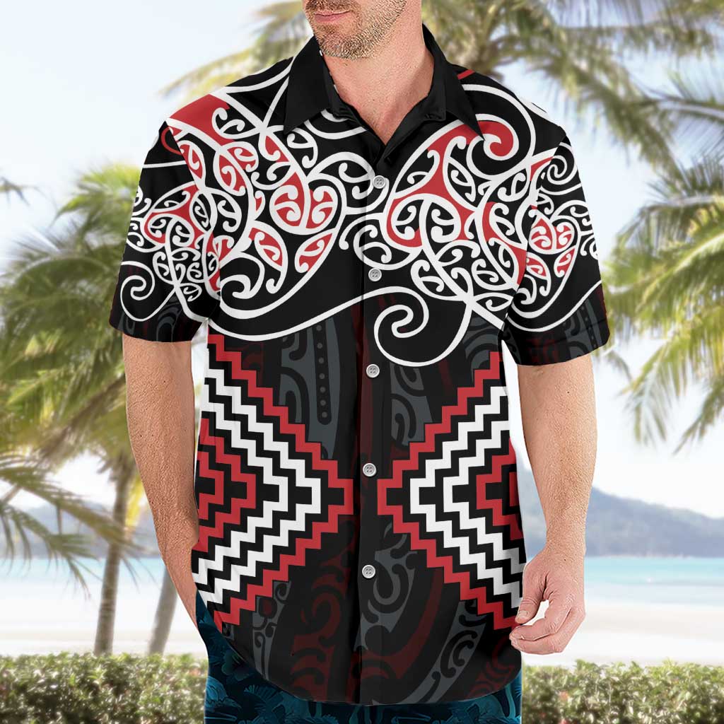 Red Aotearoa Tukutuku Manawa Tapu Hawaiian Shirt Ta Moko Toi Maori LT9 - Polynesian Pride