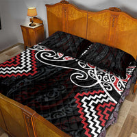 Red Aotearoa Tukutuku Manawa Tapu Quilt Bed Set Ta Moko Toi Maori LT9 - Polynesian Pride