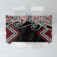 Red Aotearoa Tukutuku Manawa Tapu Tablecloth Ta Moko Toi Maori LT9 Red - Polynesian Pride