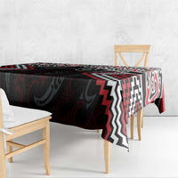 Red Aotearoa Tukutuku Manawa Tapu Tablecloth Ta Moko Toi Maori LT9 - Polynesian Pride