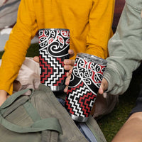 Red Aotearoa Tukutuku Manawa Tapu Tumbler Cup Ta Moko Toi Maori LT9 - Polynesian Pride