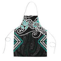 Turquoise Aotearoa Tukutuku Manawa Tapu Apron Ta Moko Toi Maori - Polynesian Pride