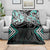 Turquoise Aotearoa Tukutuku Manawa Tapu Blanket Ta Moko Toi Maori