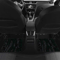 Turquoise Aotearoa Tukutuku Manawa Tapu Car Mats Ta Moko Toi Maori LT9 Set 2pcs - Back Turquoise - Polynesian Pride