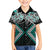 Turquoise Aotearoa Tukutuku Manawa Tapu Family Matching Short Sleeve Bodycon Dress and Hawaiian Shirt Ta Moko Toi Maori