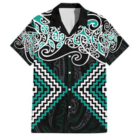 Turquoise Aotearoa Tukutuku Manawa Tapu Hawaiian Shirt Ta Moko Toi Maori LT9 Turquoise - Polynesian Pride