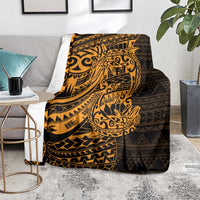 Gold Couple Dolphins Maori Polynesian Style Blanket LT9 - Polynesian Pride