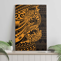 Gold Couple Dolphins Maori Polynesian Style Canvas Wall Art LT9 - Polynesian Pride