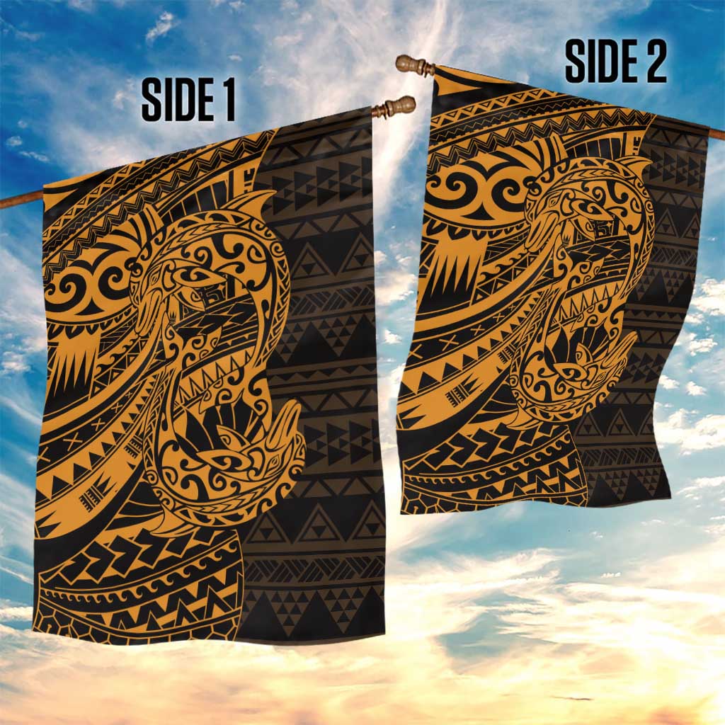 Gold Couple Dolphins Maori Polynesian Style Garden Flag LT9 - Polynesian Pride
