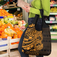 Gold Couple Dolphins Maori Polynesian Style Grocery Bag LT9 - Polynesian Pride