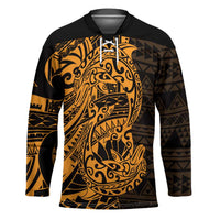 Gold Couple Dolphins Maori Polynesian Style Hockey Jersey - Polynesian Pride