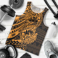 Gold Couple Dolphins Maori Polynesian Style Men Tank Top LT9 - Polynesian Pride