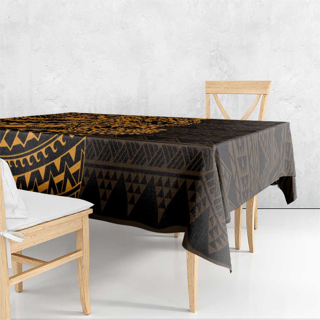 Gold Couple Dolphins Maori Polynesian Style Tablecloth LT9 - Polynesian Pride