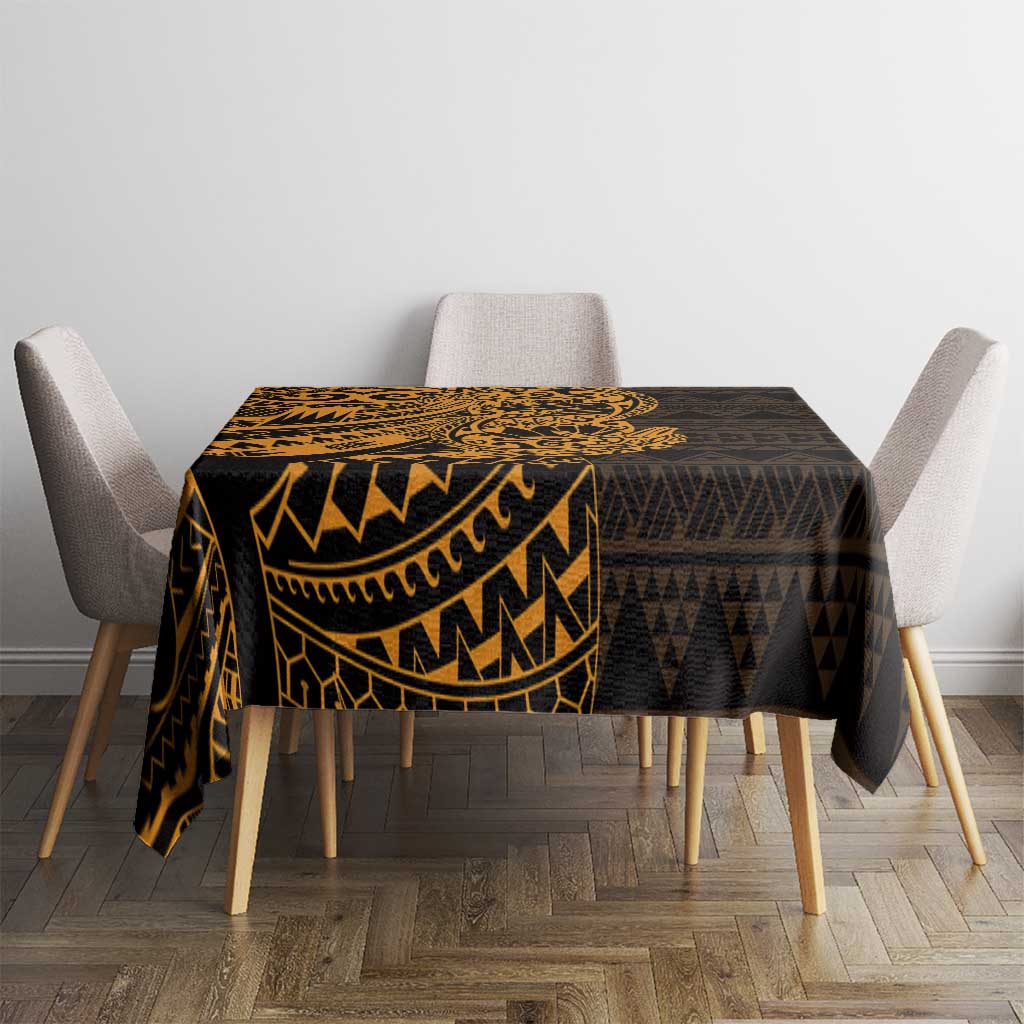Gold Couple Dolphins Maori Polynesian Style Tablecloth LT9 - Polynesian Pride